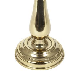 Kerzenhalter für 1 Kerze, nickelbekundetes Metall mit Glas, Goldfarbe, 51 cm, decosiluet