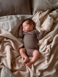 Uld wrap-over romper lange ærmer - Merinould - Peberkorn