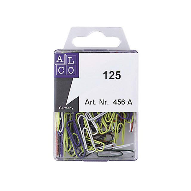 Büroklammern Alco 26mm eckig Sortierbox 125 Stk.
