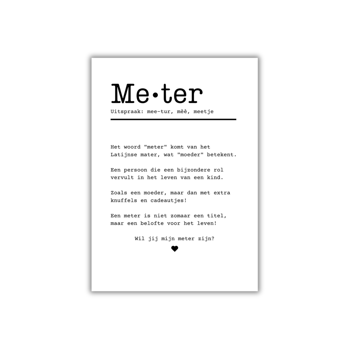 A6 Appear Card • Meters