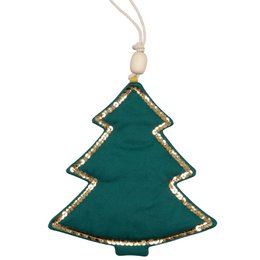 Pendentif en coton « Sapin de Noël vert »