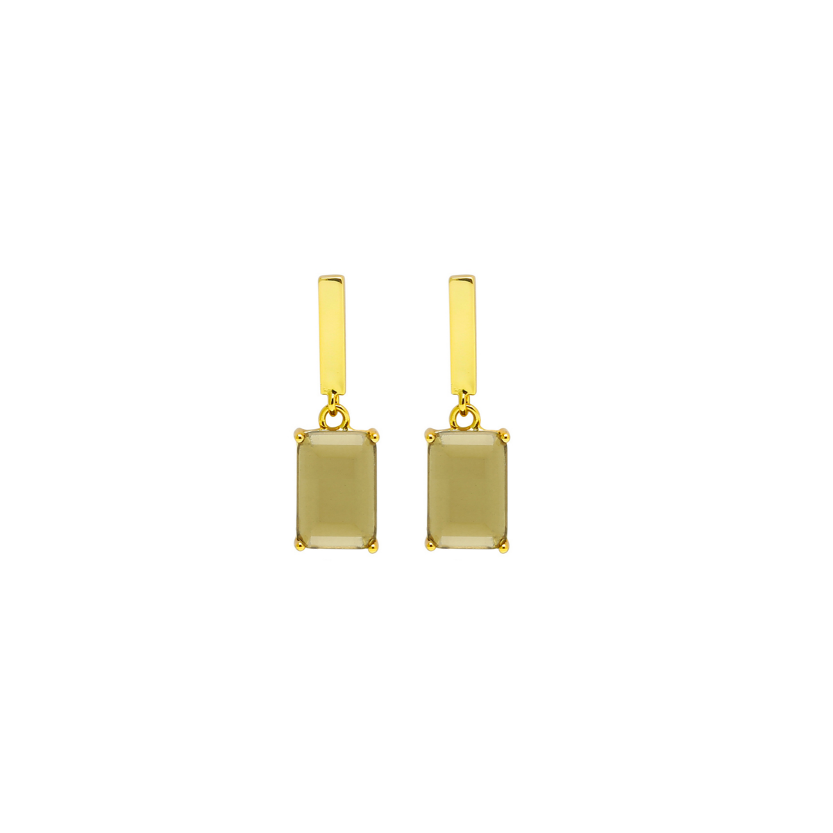 Recdangle | earrings | Chocolate brown