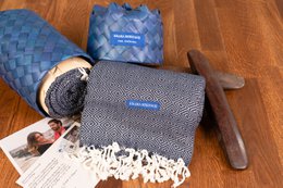 Le Grand Krama Thick Warm Navy Blue - Men