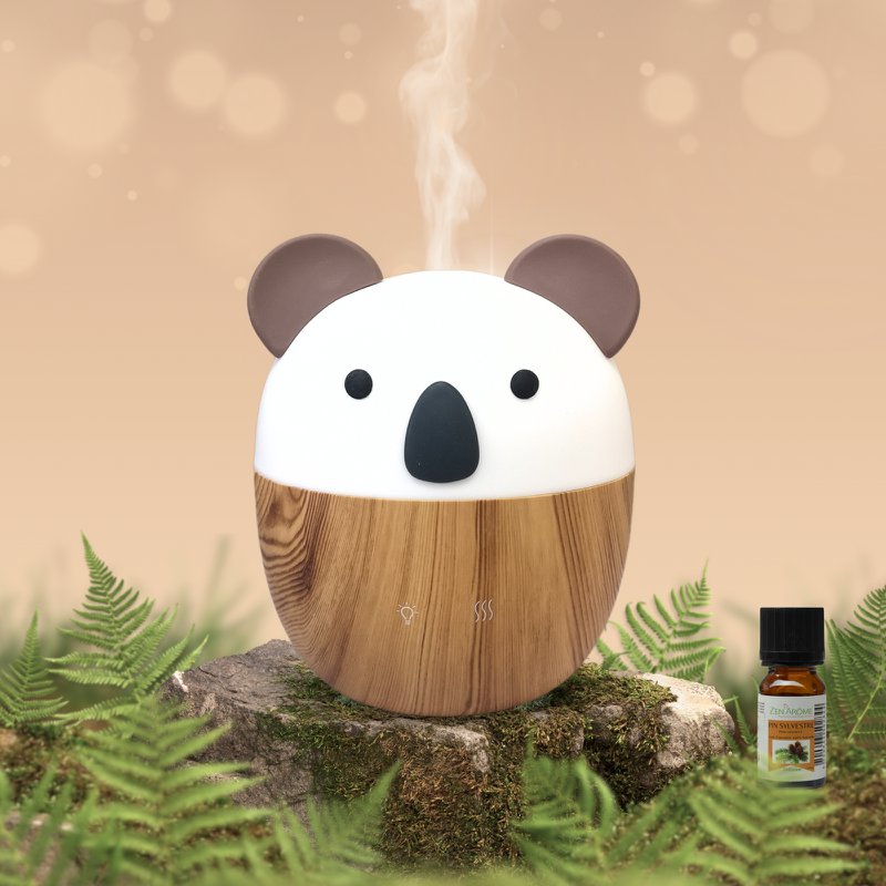 Woofie Diffusore di oli essenziali – Diffusore di aromaterapia a freddo ad ultrasuoni – Diffusore elettrico per fragranze per la casa – Alimentazione USB, illuminazione ambientale a LED, silenzioso e compatto