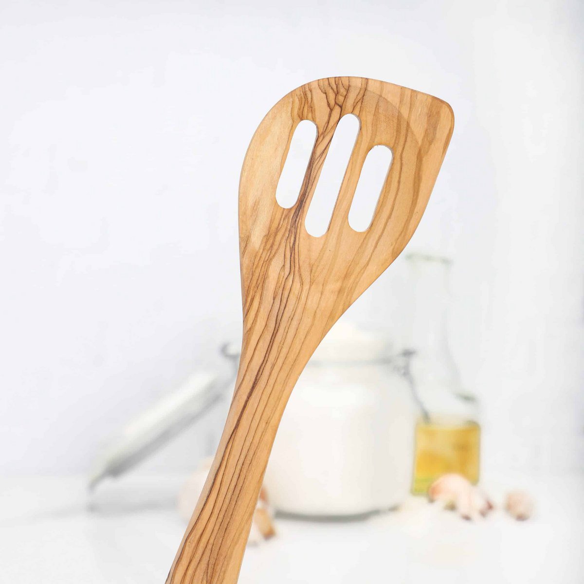 Olive Wood Slotted Cooking Spoon
