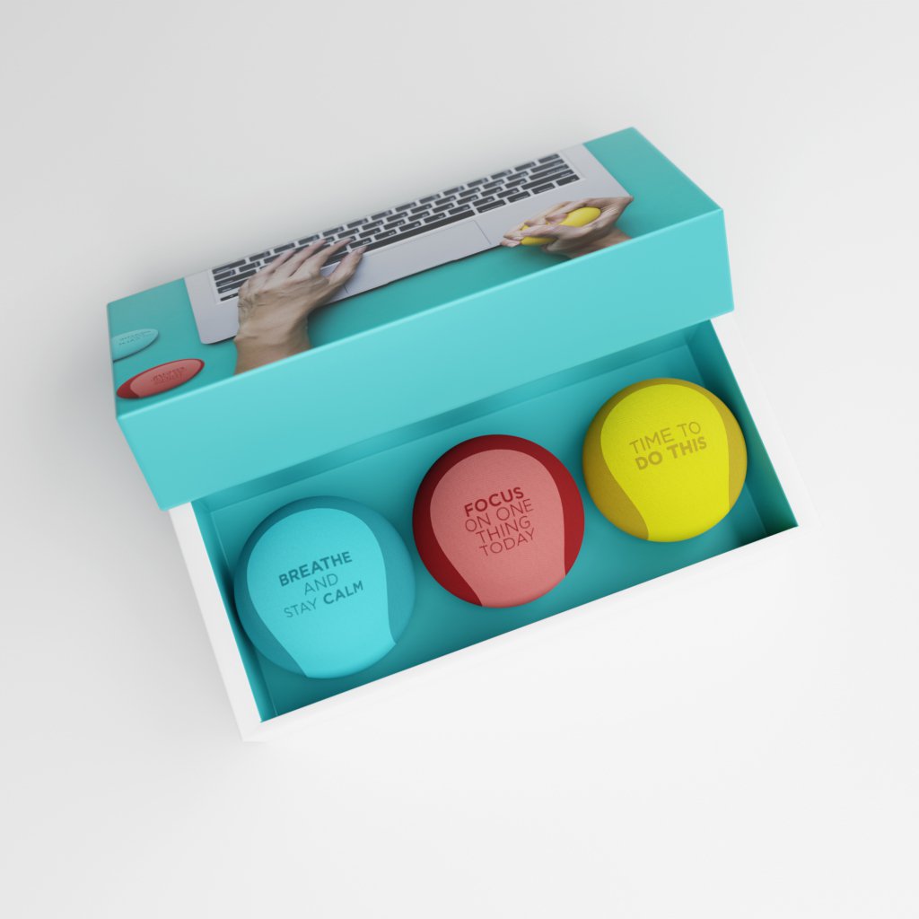 Senf Anti Stressballen Set Van 3 - Stress nicht