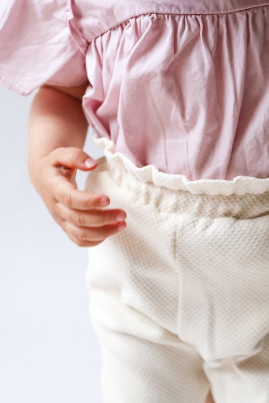 Pantaloni per bambini a vita alta in edizione limitata sostenibile | 100% cotone biologico