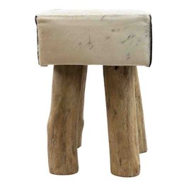 Hocker Kuh schwarz quadratisch 45cm