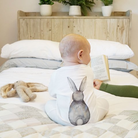 Bunny Rabbit Back aquarel babypakje