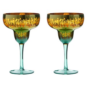 Set of 2 Margarita Glasses - Fiesta