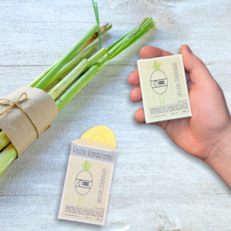 Tender Lemongrass - Solid Hand Cream - 30 grams. Natural, moisturizing hand cream with lemongrass scent in a solid bar format.