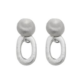 Ohrring aus Keramik - Silber