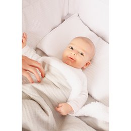 COPERTA IN NIDO D'APE-AGNELLO - GRIGIO