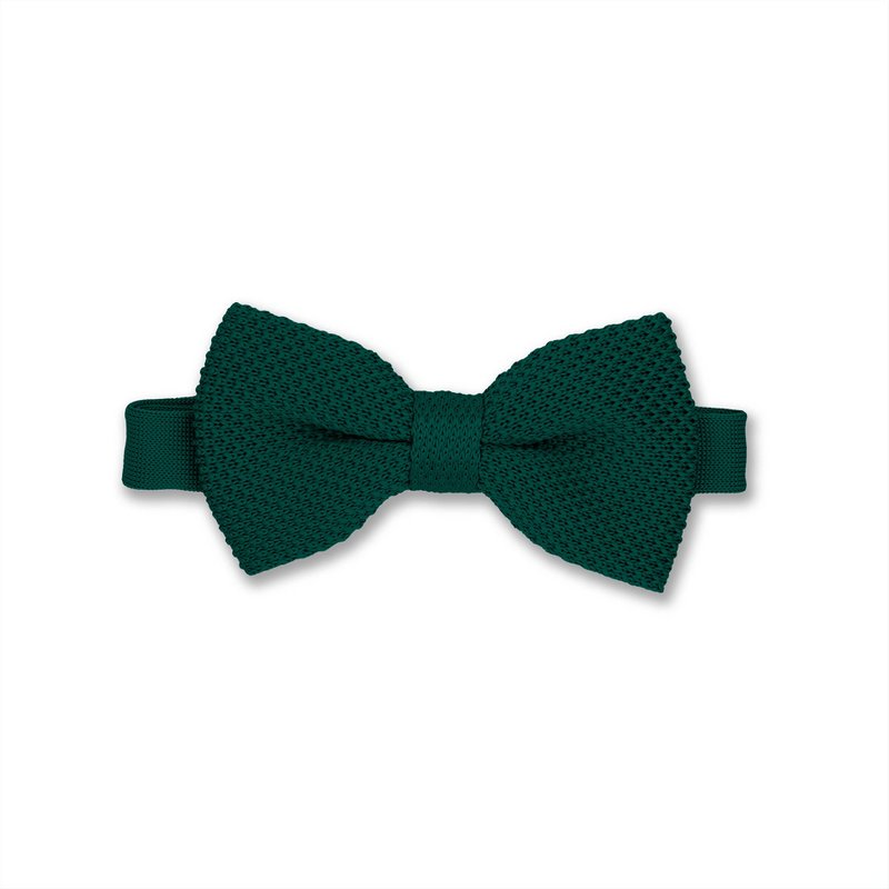 Green knitted bow tie