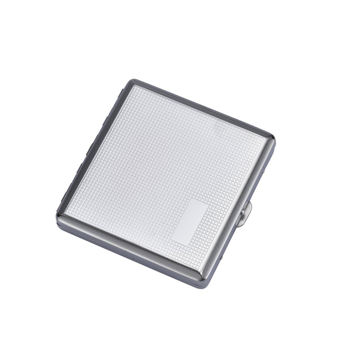 Caja de cigarrillos de metal para 20 cigarrillos Almacenamiento de cigarrillos metálico Soporte de cigarrillos plateado Diseño en relieve Práctico Compacto Elegante