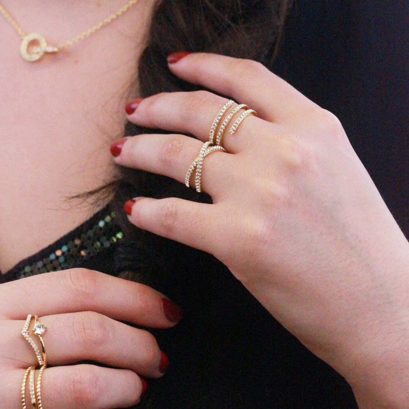 Anello X - Oro e cristallo