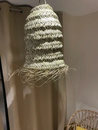 Luminaria en fibra natural