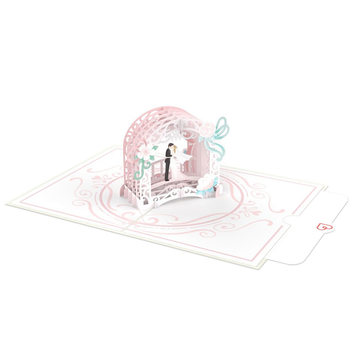 Pasgetrouwden pop-up kaart
