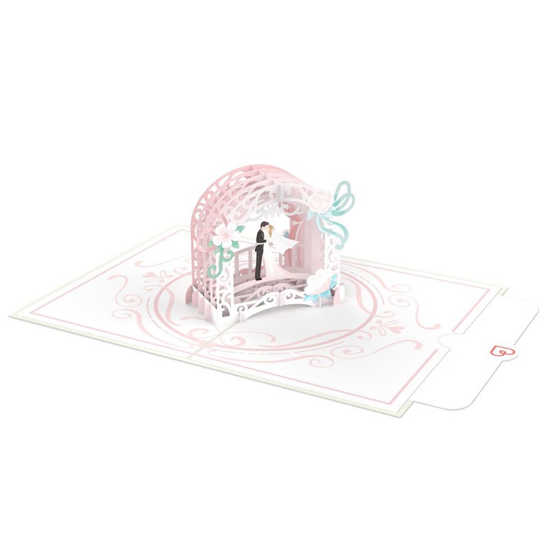 Pasgetrouwden pop-up kaart