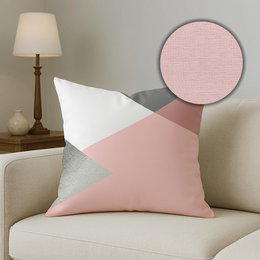 Fodera per cuscino | Triangolo geometrico in policotone | 46x46 cm