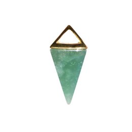 Aventurin vedhæng - guldpyramide