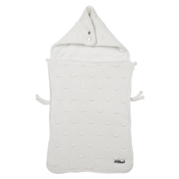 Footmuff Knots velvet Offwhite