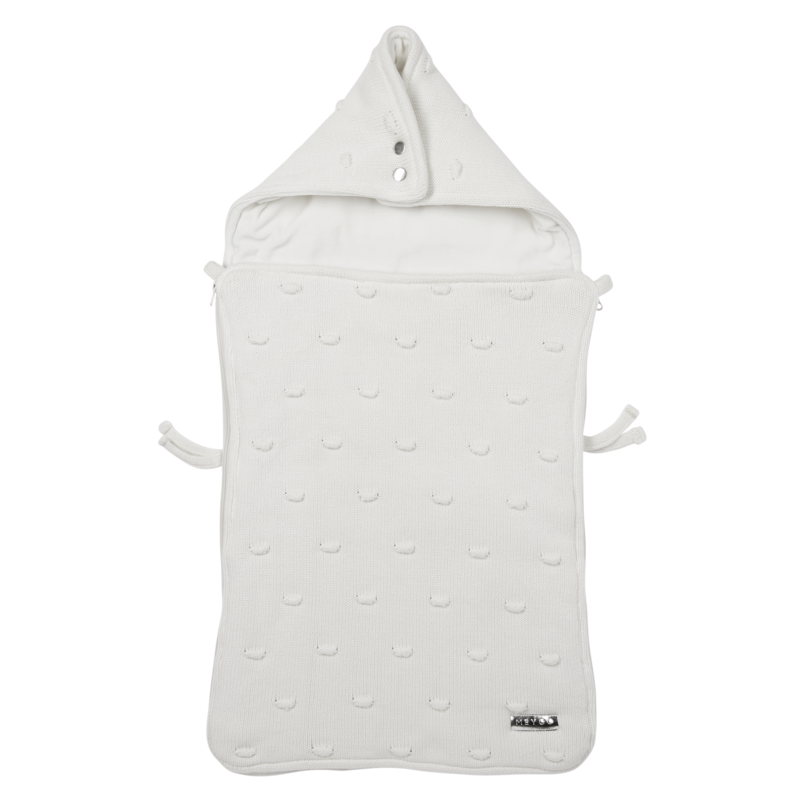 Footmuff Knots velvet Offwhite