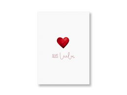 Carte postale coeur, carte postale amour, carte avec coeur, carte anniversaire
