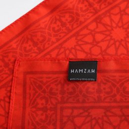 Red Square Scarf Dalila v2 - 100% Silk
