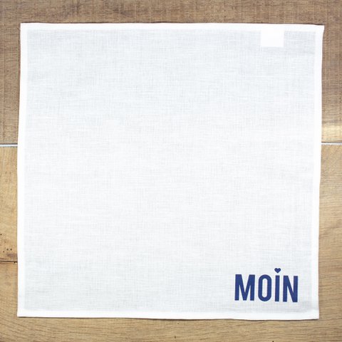 maritime Halbleinen-Serviette Moin