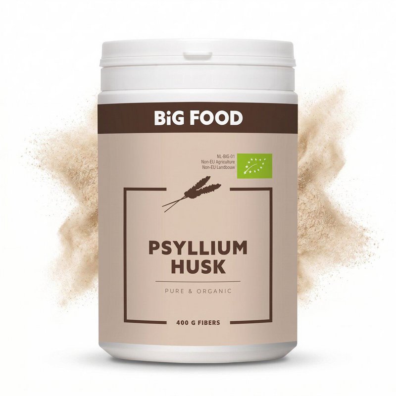 Big Food - Błonnik z łuski psyllium, czysty i organiczny - 400 g