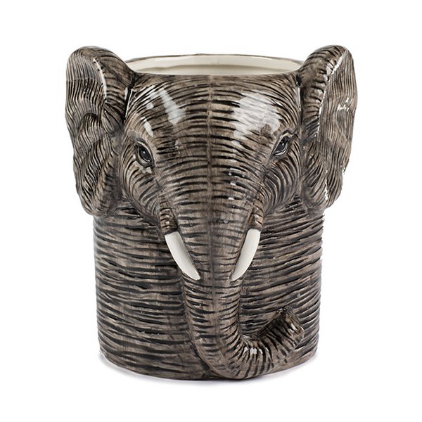 Vase elephant head 18 cm PU 2