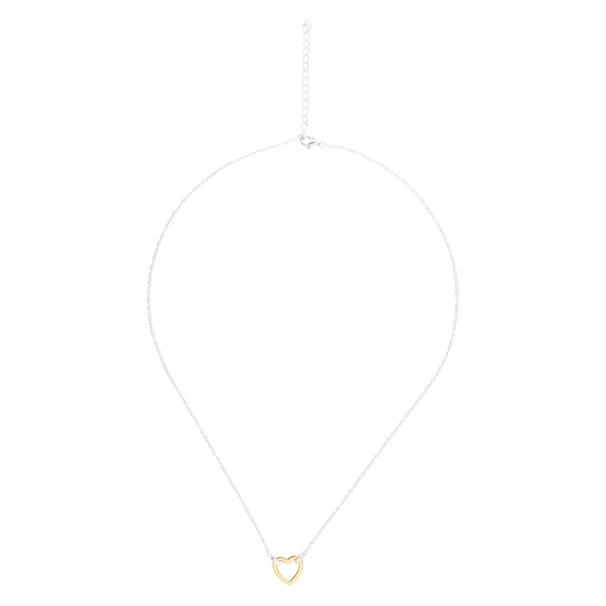 Collier pendentif cœur plaqué or 18 carats