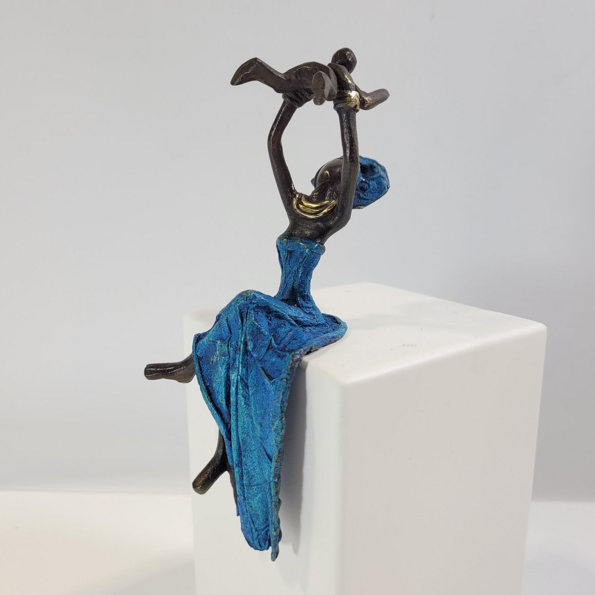 Bronzeskulptur "Flying Baby" af Karim Sana | 15 cm | forskellige farver