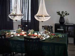 GRÄNSÖ Chandelier 2L  Sandy Black/MC