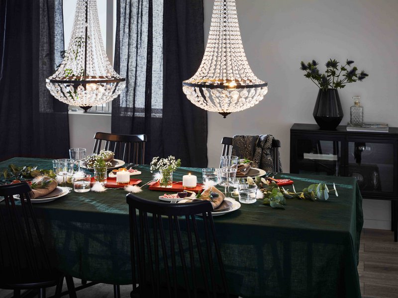 Gränsö Chandelier 2L Sandy Black/MC
