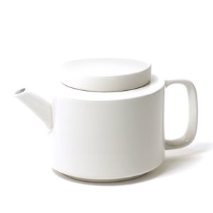 Teekanne Cyl L cer glänzend m.Deckel matt weiß 950ml 13cm