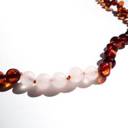 Bracciale/cavigliera per bebè in ambra naturale baltica - Amore incondizionato