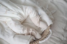 Rosini slippers merino wool - ivory