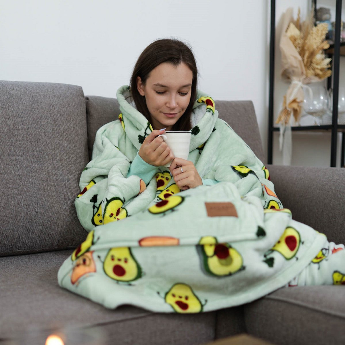 Vitapur - Hoodie blanket + socks - Avocado
