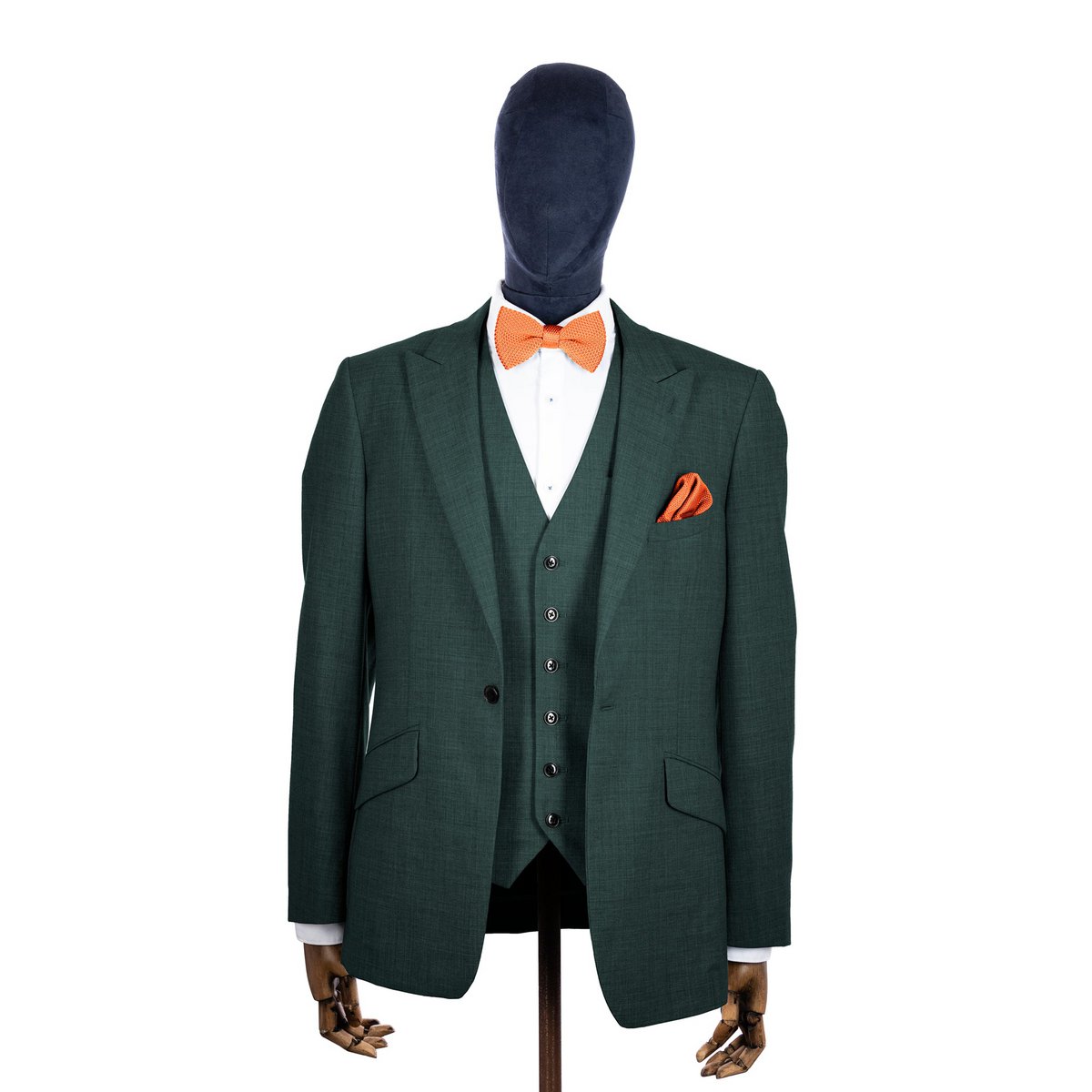 Coral fusion knitted bow tie and pocket square set