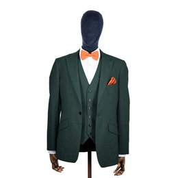 Coral fusion knitted bow tie and pocket square set
