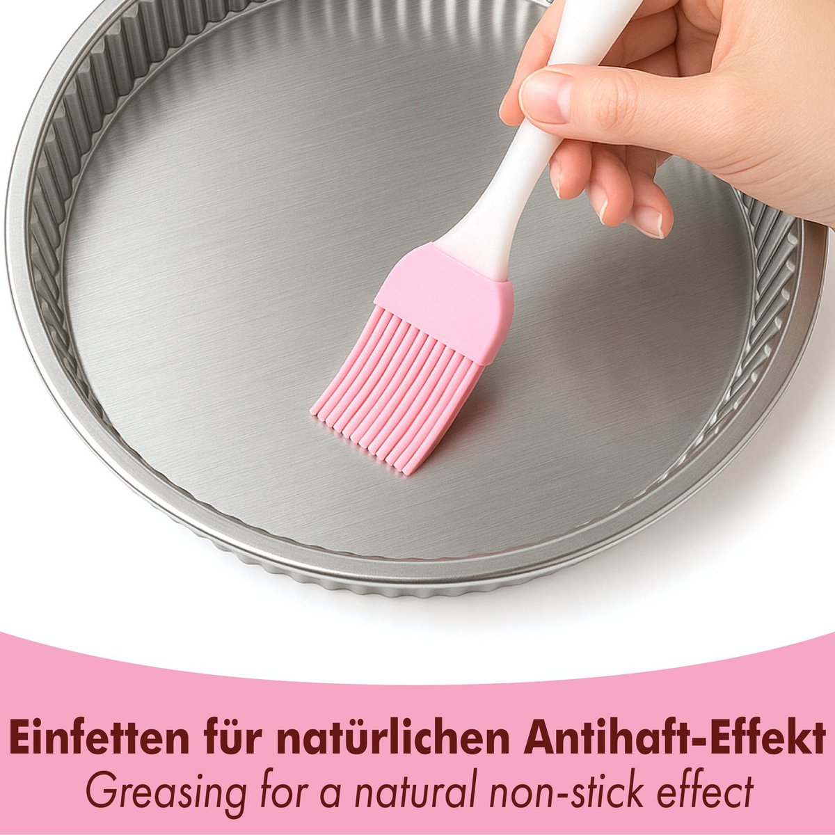 Teglia per crostata quiche in acciaio inox con base sollevabile 28 cm