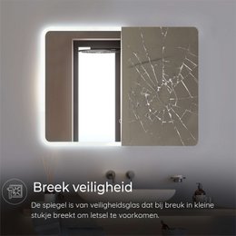 LED-spiegel Lumoire Elysium 80 cm 3x vergrootglas