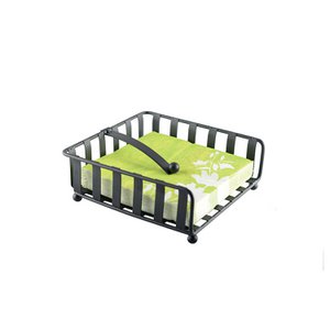 Zwarte handdoekhouder
