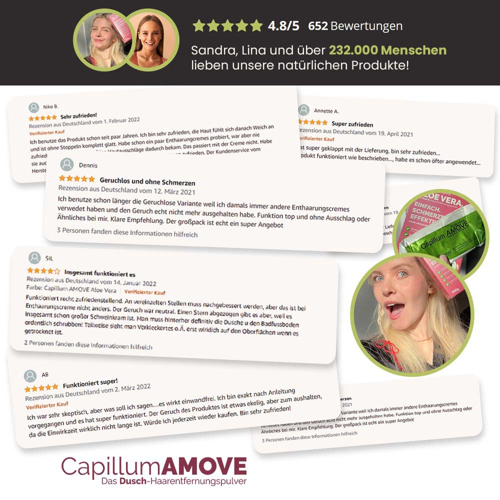Capillum AMOVE Aloe Vera depilatory powder painless (200g / 300g) depilatory cream intimate area