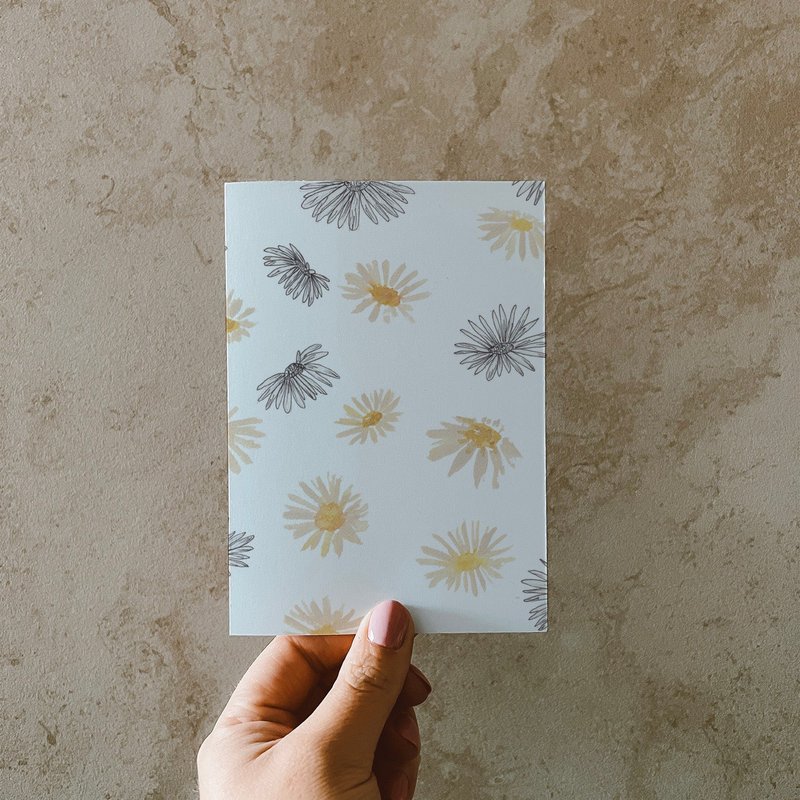 Postkarte »Gänseblümchen«, DIN A6, Recyclingpapier