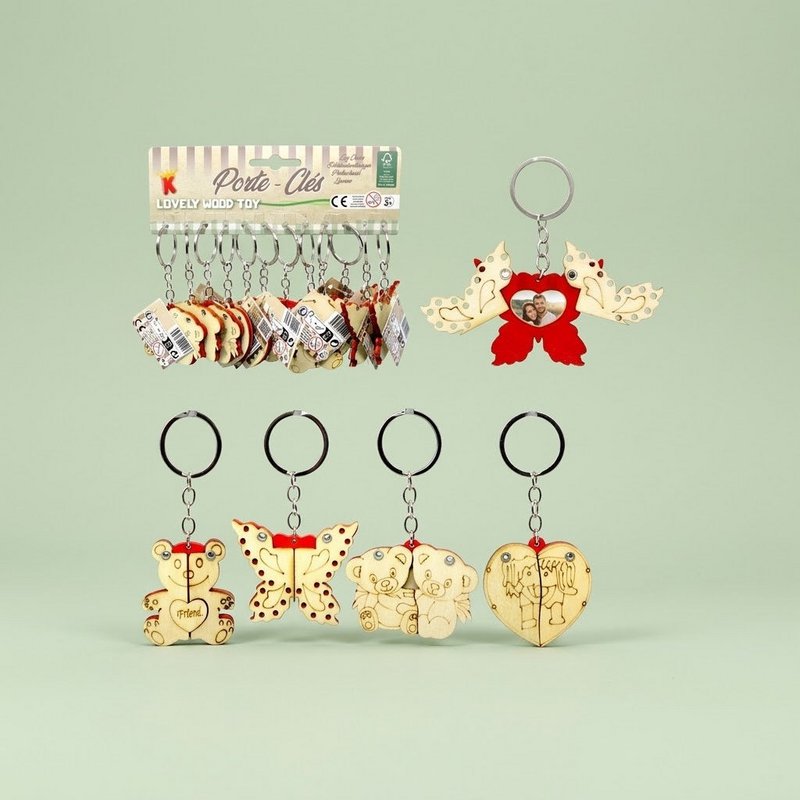 Paintable Wooden Photo Frame Keychain DIY Craft