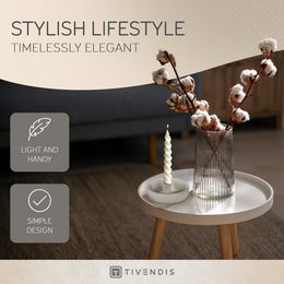 Portacandele Ronda in cemento: elegante e resistente Design moderno | Perfetto per qualsiasi ambiente