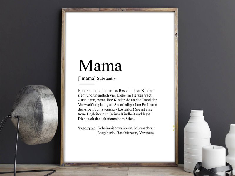 Definitie "mama" poster